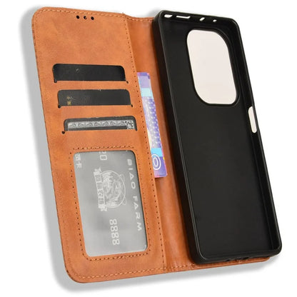 For Xiaomi Redmi Note 13 Pro 4G / Poco M6 Pro 4G Wallet Case Leather Vintage Phone Cover