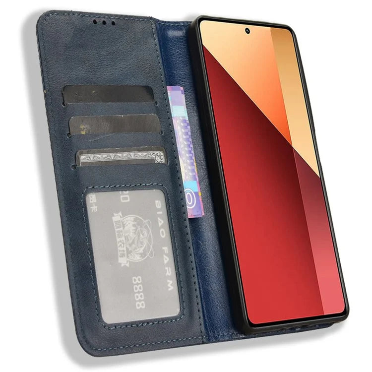 For Xiaomi Redmi Note 13 Pro 4G / Poco M6 Pro 4G Wallet Case Leather Vintage Phone Cover