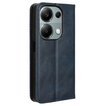 For Xiaomi Redmi Note 13 Pro 4G / Poco M6 Pro 4G Wallet Case Leather Vintage Phone Cover