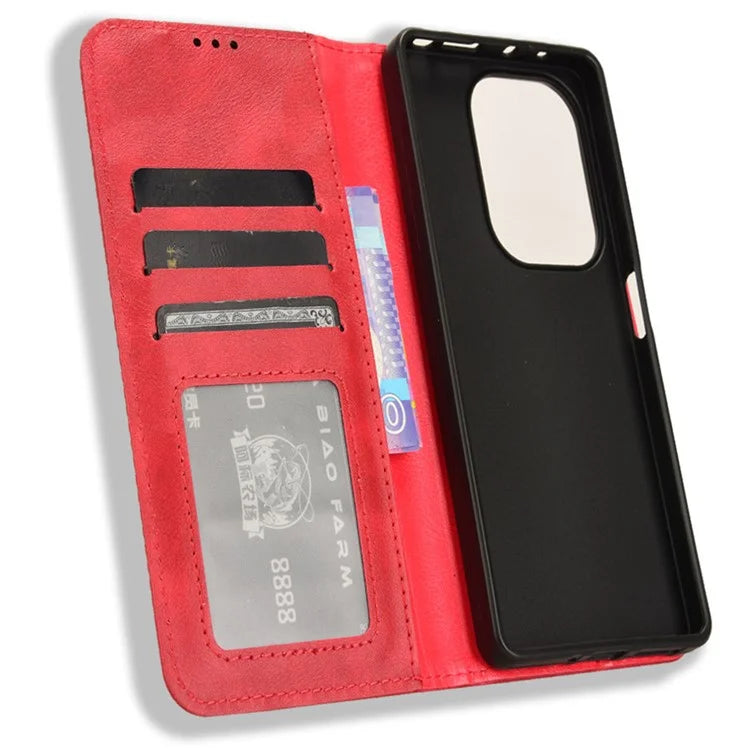 For Xiaomi Redmi Note 13 Pro 4G / Poco M6 Pro 4G Wallet Case Leather Vintage Phone Cover