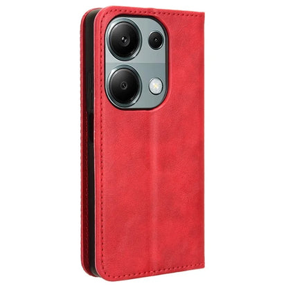 For Xiaomi Redmi Note 13 Pro 4G / Poco M6 Pro 4G Wallet Case Leather Vintage Phone Cover