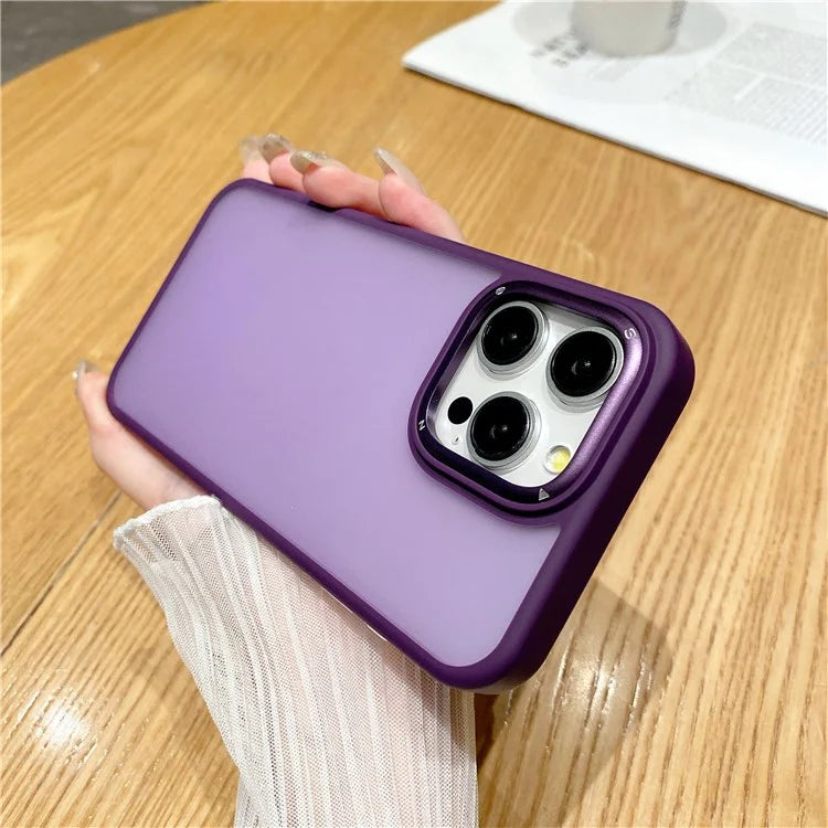 For iPhone 15 Pro Phone Case Metal Lens Frame Protective Cover