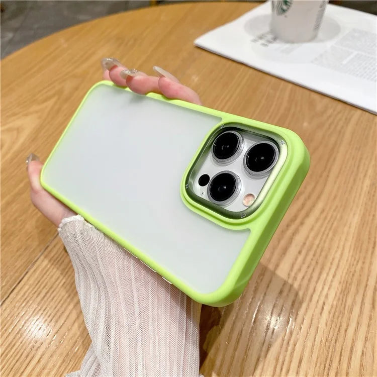 For iPhone 15 Pro Phone Case Metal Lens Frame Protective Cover
