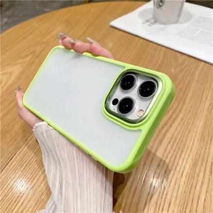 For iPhone 15 Pro Phone Case Metal Lens Frame Protective Cover