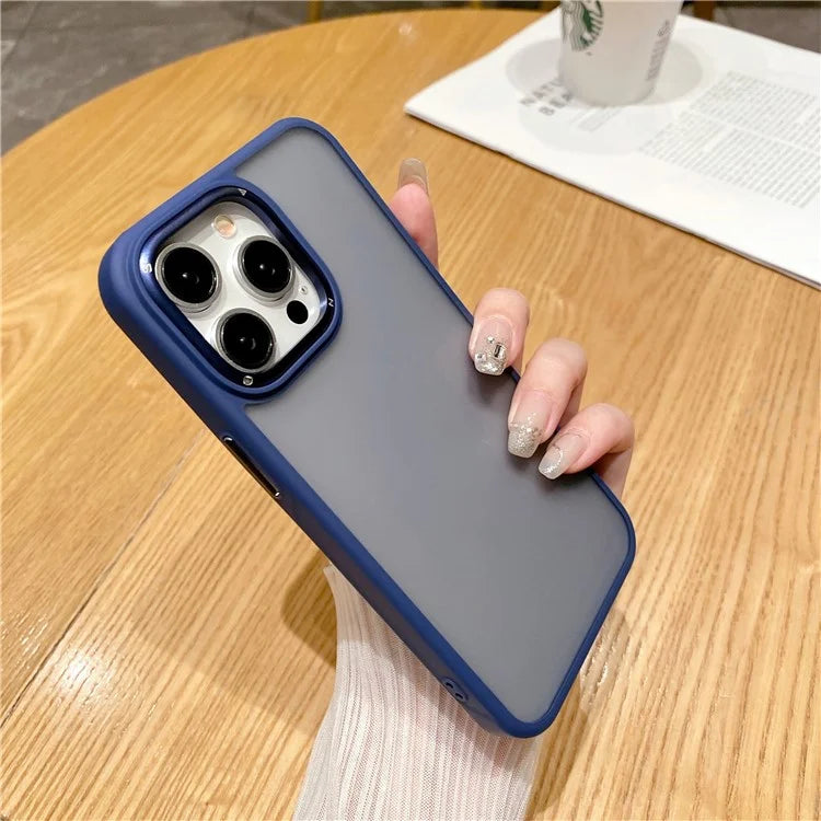 For iPhone 15 Pro Phone Case Metal Lens Frame Protective Cover