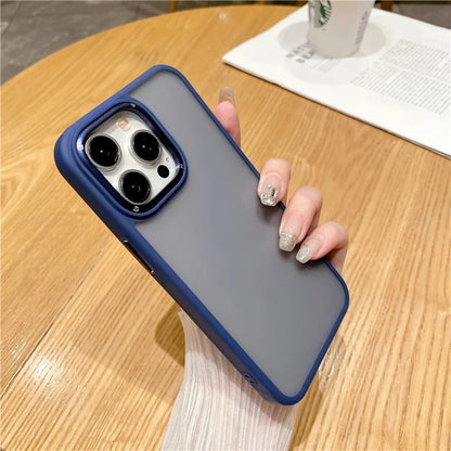 For iPhone 15 Pro Phone Case Metal Lens Frame Protective Cover