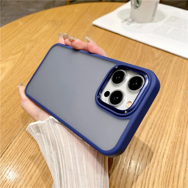 For iPhone 15 Pro Phone Case Metal Lens Frame Protective Cover