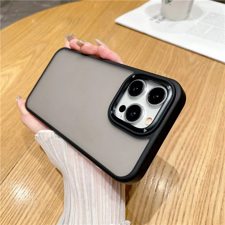 For iPhone 15 Pro Phone Case Metal Lens Frame Protective Cover