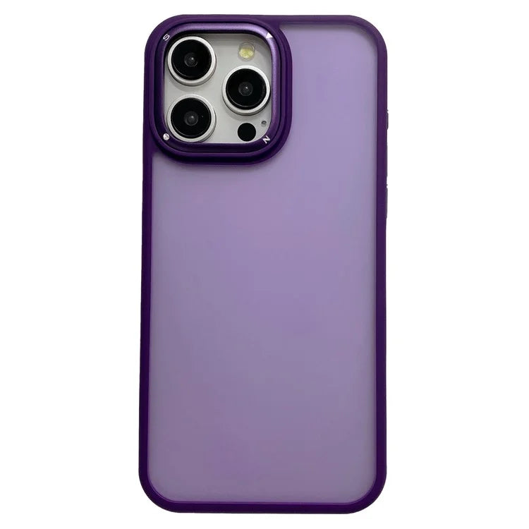 For iPhone 15 Pro Max Case Metal Lens Frame Shockproof Protective Phone Cover