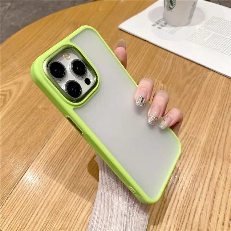 For iPhone 15 Pro Max Case Metal Lens Frame Shockproof Protective Phone Cover