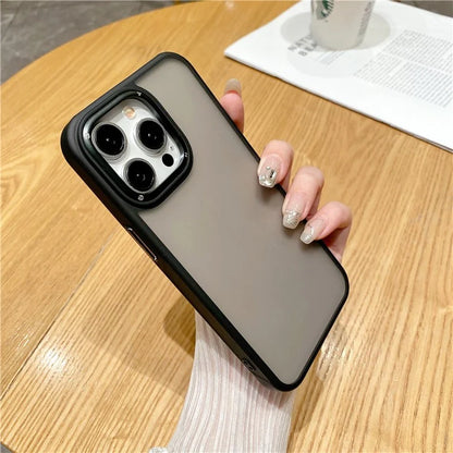 For iPhone 15 Pro Max Case Metal Lens Frame Shockproof Protective Phone Cover