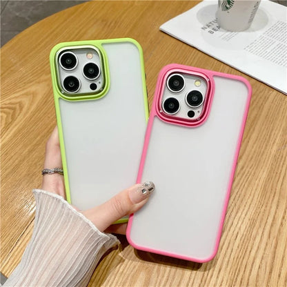 For iPhone 15 Pro Max Case Metal Lens Frame Shockproof Protective Phone Cover