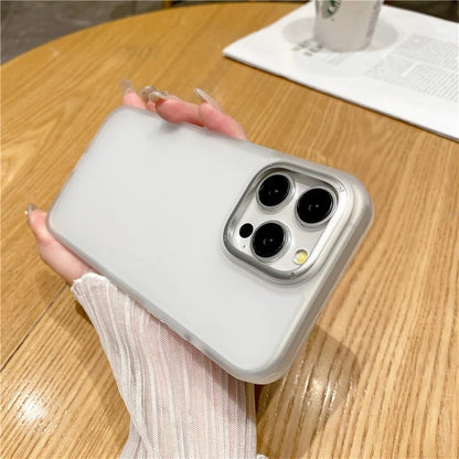 For iPhone 15 Pro Max Case Metal Lens Frame Shockproof Protective Phone Cover