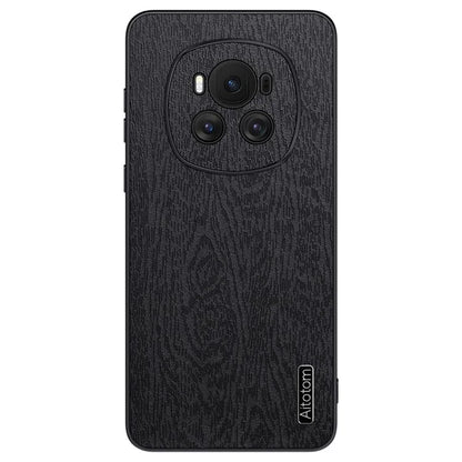 For Honor Magic6 5G Case PU +PC+TPU Wood Grain Texture Mobile Phone Back Cover