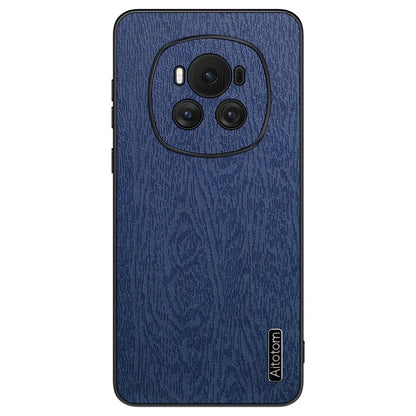 For Honor Magic6 5G Case PU +PC+TPU Wood Grain Texture Mobile Phone Back Cover