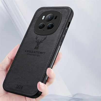 For Honor Magic6 Pro 5G Back Case Deer Pattern PU+PC+TPU Anti-scratch Phone Cover