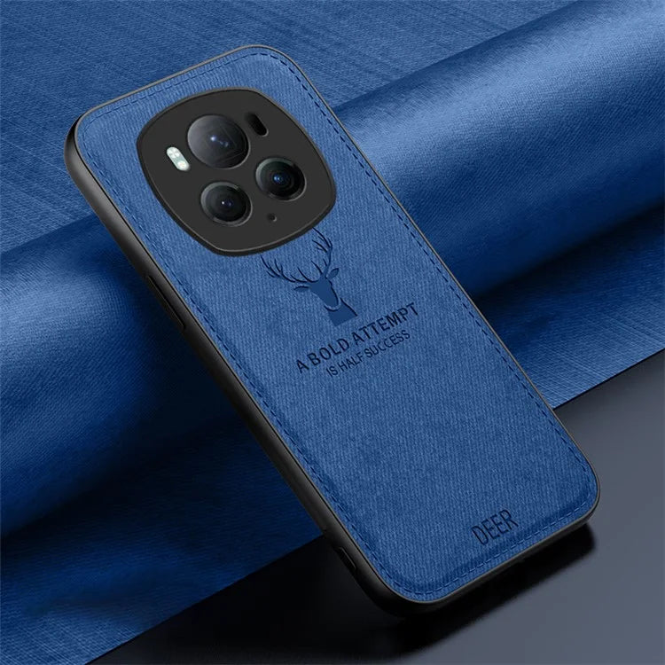 For Honor Magic6 Pro 5G Back Case Deer Pattern PU+PC+TPU Anti-scratch Phone Cover