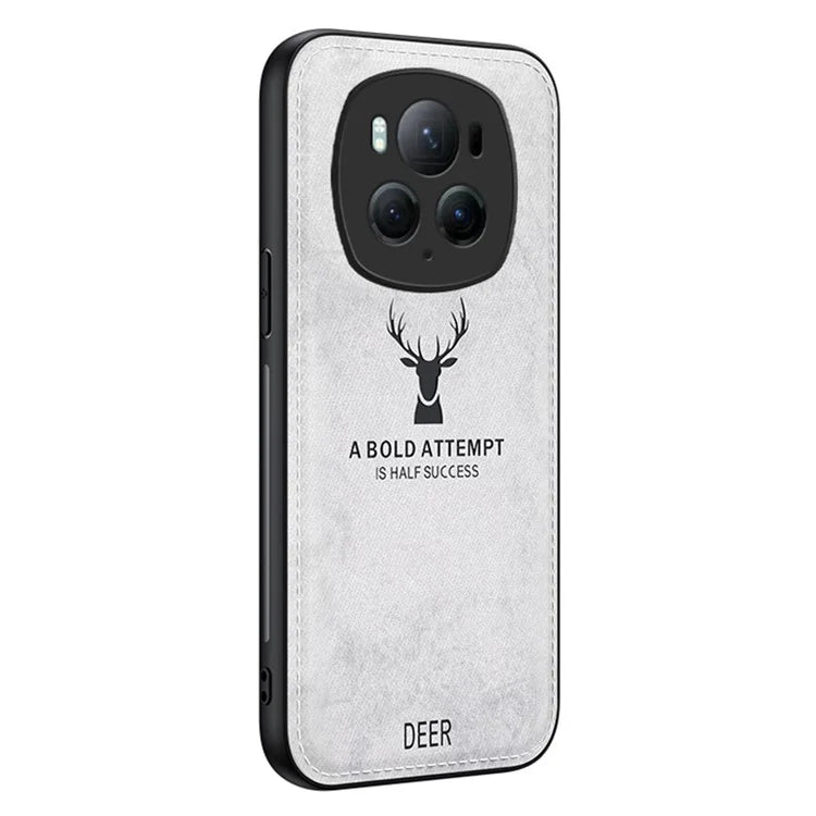 For Honor Magic6 Pro 5G Back Case Deer Pattern PU+PC+TPU Anti-scratch Phone Cover