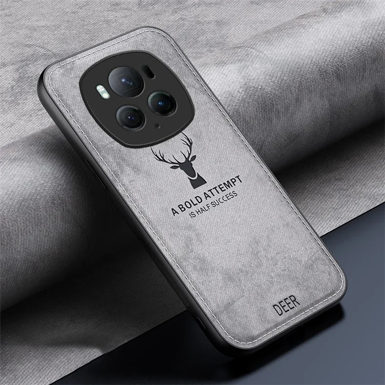 For Honor Magic6 Pro 5G Back Case Deer Pattern PU+PC+TPU Anti-scratch Phone Cover