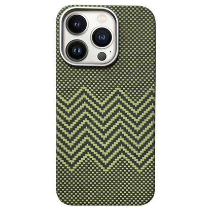 For iPhone 15 Pro Max Magnetic Case Aramid Fiber Back Cover Compatible with MagSafe