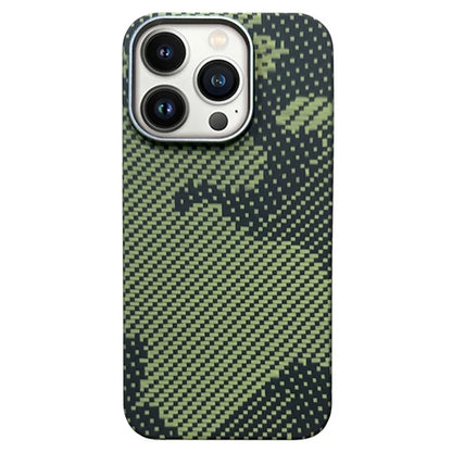 For iPhone 15 Pro Max Magnetic Case Aramid Fiber Back Cover Compatible with MagSafe