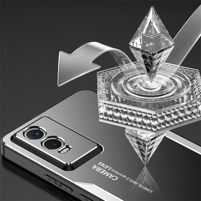 For vivo Y76s Cell Phone Case Aluminium Alloy Matte Back Shell