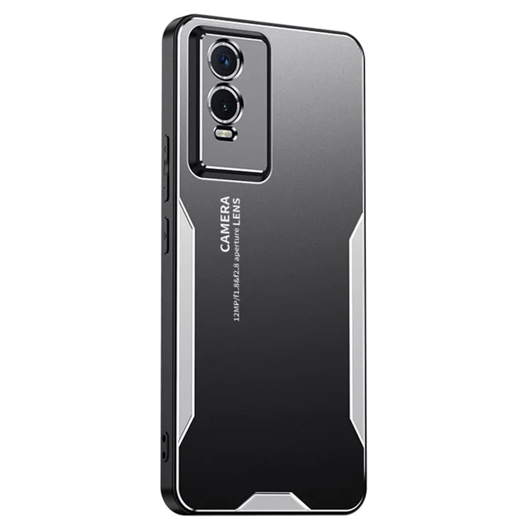 For vivo Y76s Cell Phone Case Aluminium Alloy Matte Back Shell
