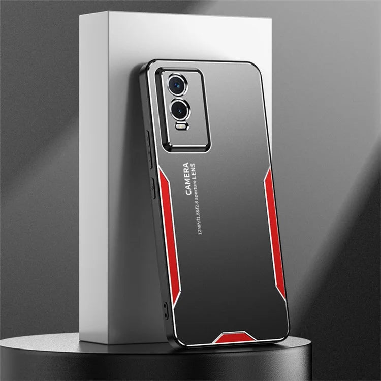 For vivo Y76s Cell Phone Case Aluminium Alloy Matte Back Shell