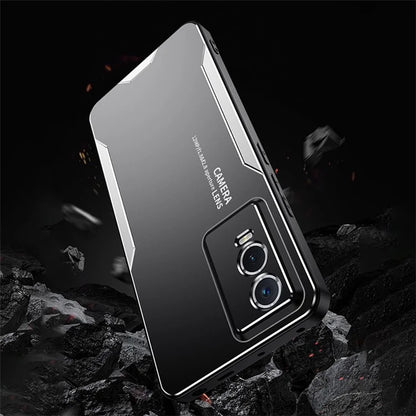 For vivo Y76s Cell Phone Case Aluminium Alloy Matte Back Shell
