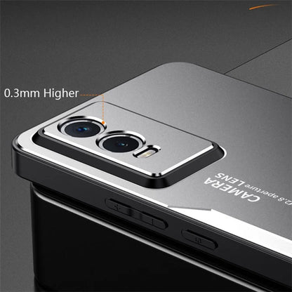 For vivo Y76s Cell Phone Case Aluminium Alloy Matte Back Shell