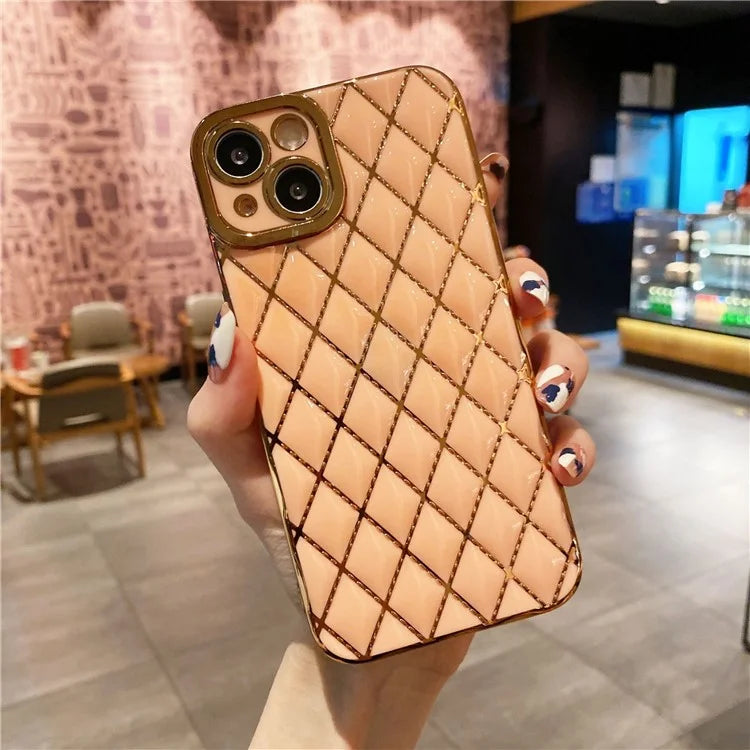For iPhone 15 Plus TPU Case 6D Electroplating Shock Absorbing Phone Protector
