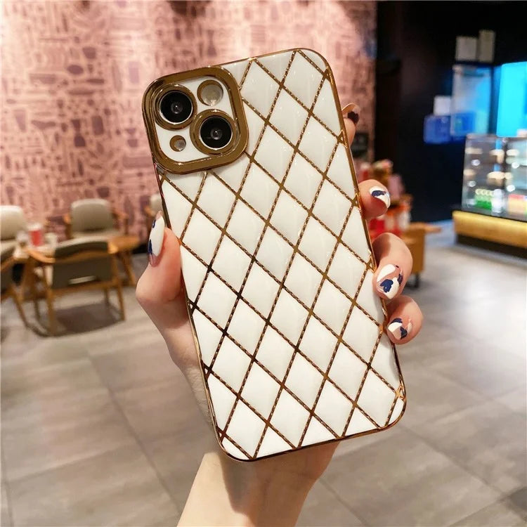For iPhone 14 Case Scratch-resistant TPU Electroplated Smart Phone Cover