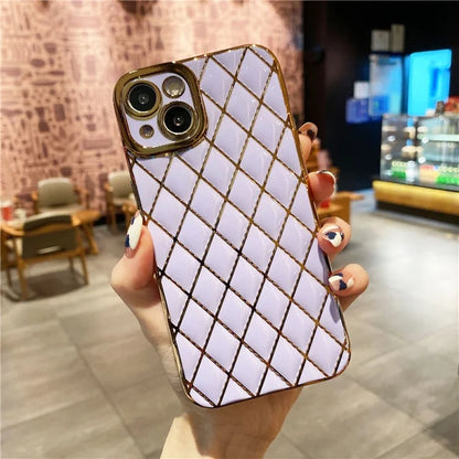 For iPhone 14 Case Scratch-resistant TPU Electroplated Smart Phone Cover