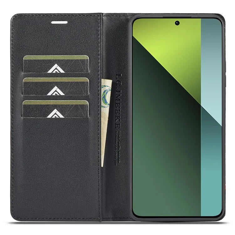 LC.IMEEKE For Xiaomi Redmi Note 13 Pro 4G / Poco M6 Pro 4G Carbon Fiber Texture Case Magnetic Closure Phone Cover
