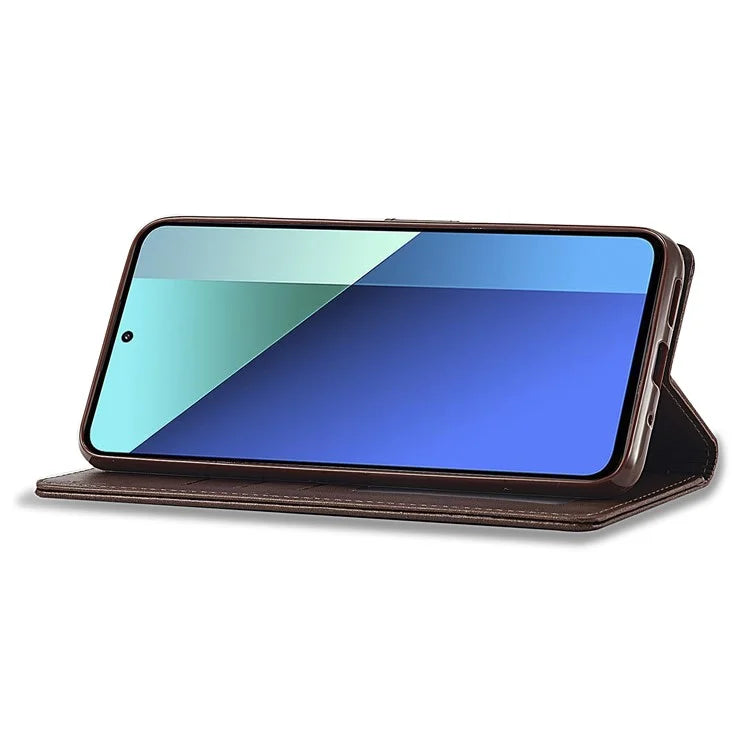 LC.IMEEKE For Xiaomi Redmi Note 13 4G Wallet Case Calf Texture Leather Folio Phone Cover