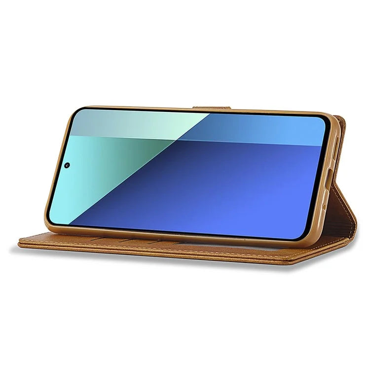 LC.IMEEKE For Xiaomi Redmi Note 13 4G Wallet Case Calf Texture Leather Folio Phone Cover