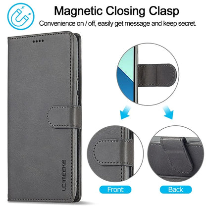LC.IMEEKE For Xiaomi Redmi Note 13 4G Wallet Case Calf Texture Leather Folio Phone Cover