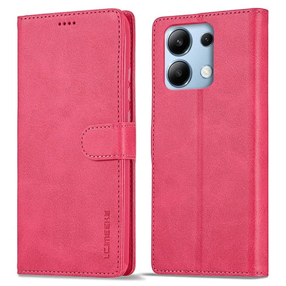 LC.IMEEKE For Xiaomi Redmi Note 13 4G Wallet Case Calf Texture Leather Folio Phone Cover