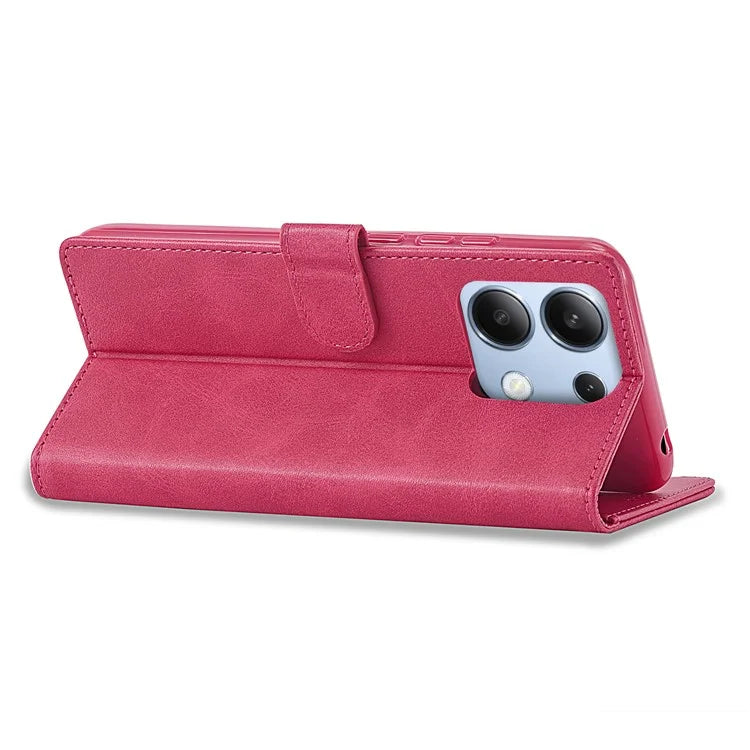 LC.IMEEKE For Xiaomi Redmi Note 13 4G Wallet Case Calf Texture Leather Folio Phone Cover