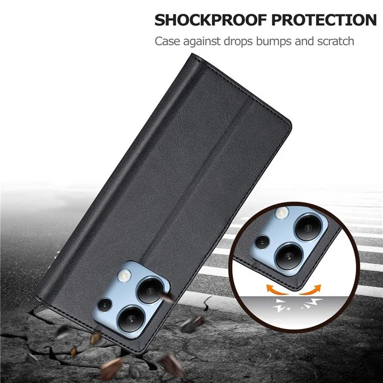 LC.IMEEKE For Xiaomi Redmi Note 13 Pro 4G / Poco M6 Pro 4G Leather Case Folio Stand View Phone Cover