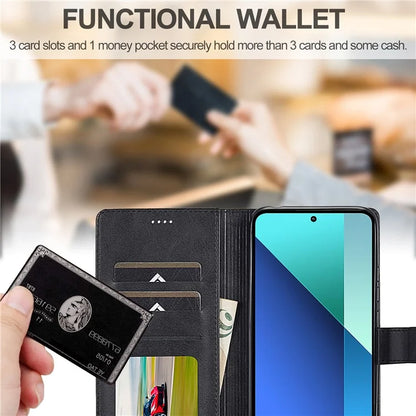 LC.IMEEKE For Xiaomi Redmi Note 13 Pro 4G / Poco M6 Pro 4G Leather Case Folio Stand View Phone Cover