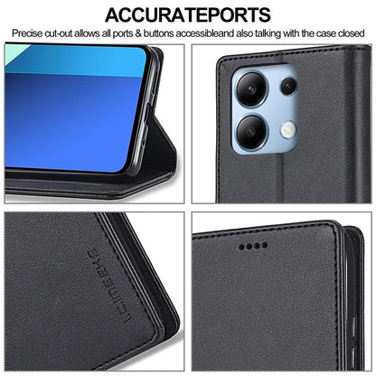 LC.IMEEKE For Xiaomi Redmi Note 13 Pro 4G / Poco M6 Pro 4G Leather Case Folio Stand View Phone Cover