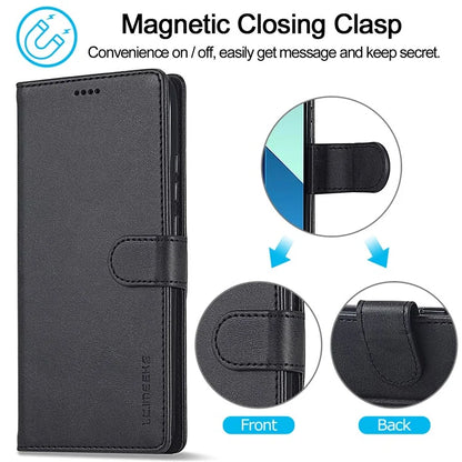 LC.IMEEKE For Xiaomi Redmi Note 13 Pro 4G / Poco M6 Pro 4G Leather Case Folio Stand View Phone Cover