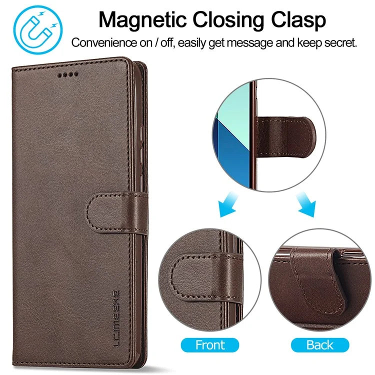 LC.IMEEKE For Xiaomi Redmi Note 13 Pro 4G / Poco M6 Pro 4G Leather Case Folio Stand View Phone Cover