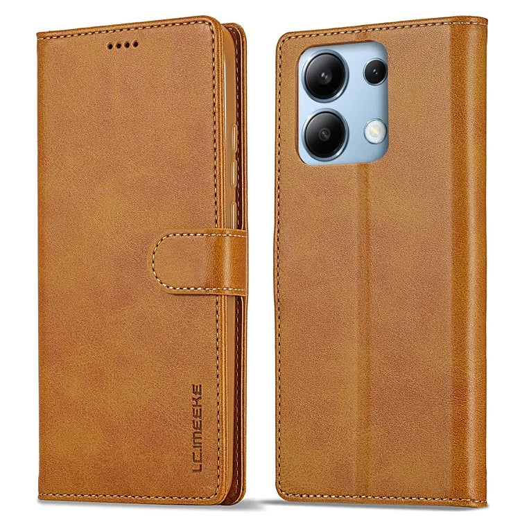 LC.IMEEKE For Xiaomi Redmi Note 13 Pro 4G / Poco M6 Pro 4G Leather Case Folio Stand View Phone Cover