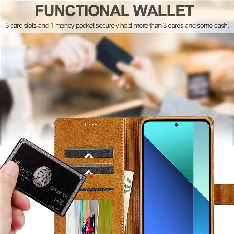 LC.IMEEKE For Xiaomi Redmi Note 13 Pro 4G / Poco M6 Pro 4G Leather Case Folio Stand View Phone Cover