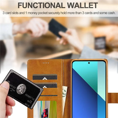 LC.IMEEKE For Xiaomi Redmi Note 13 Pro 4G / Poco M6 Pro 4G Leather Case Folio Stand View Phone Cover