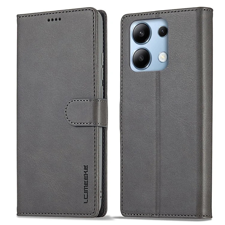 LC.IMEEKE For Xiaomi Redmi Note 13 Pro 4G / Poco M6 Pro 4G Leather Case Folio Stand View Phone Cover