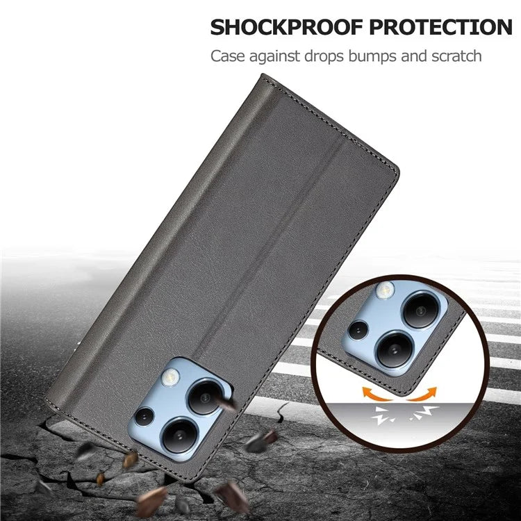 LC.IMEEKE For Xiaomi Redmi Note 13 Pro 4G / Poco M6 Pro 4G Leather Case Folio Stand View Phone Cover