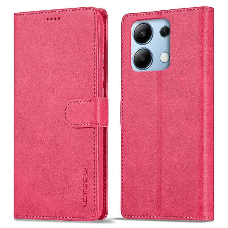 LC.IMEEKE For Xiaomi Redmi Note 13 Pro 4G / Poco M6 Pro 4G Leather Case Folio Stand View Phone Cover
